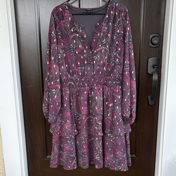 Like New Torrid Smocked Waist Ruffled Skirt Dress Size 2X - Picture 5 of 16